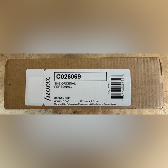 NIB Filofax Original Organizer-Personal Size In “Stone” Color Top Grain Leather - Picture 8 of 8